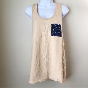 ASOS Razor Back Tank Top Large Pocket